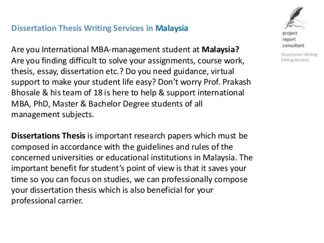 Dissertation consulting services online